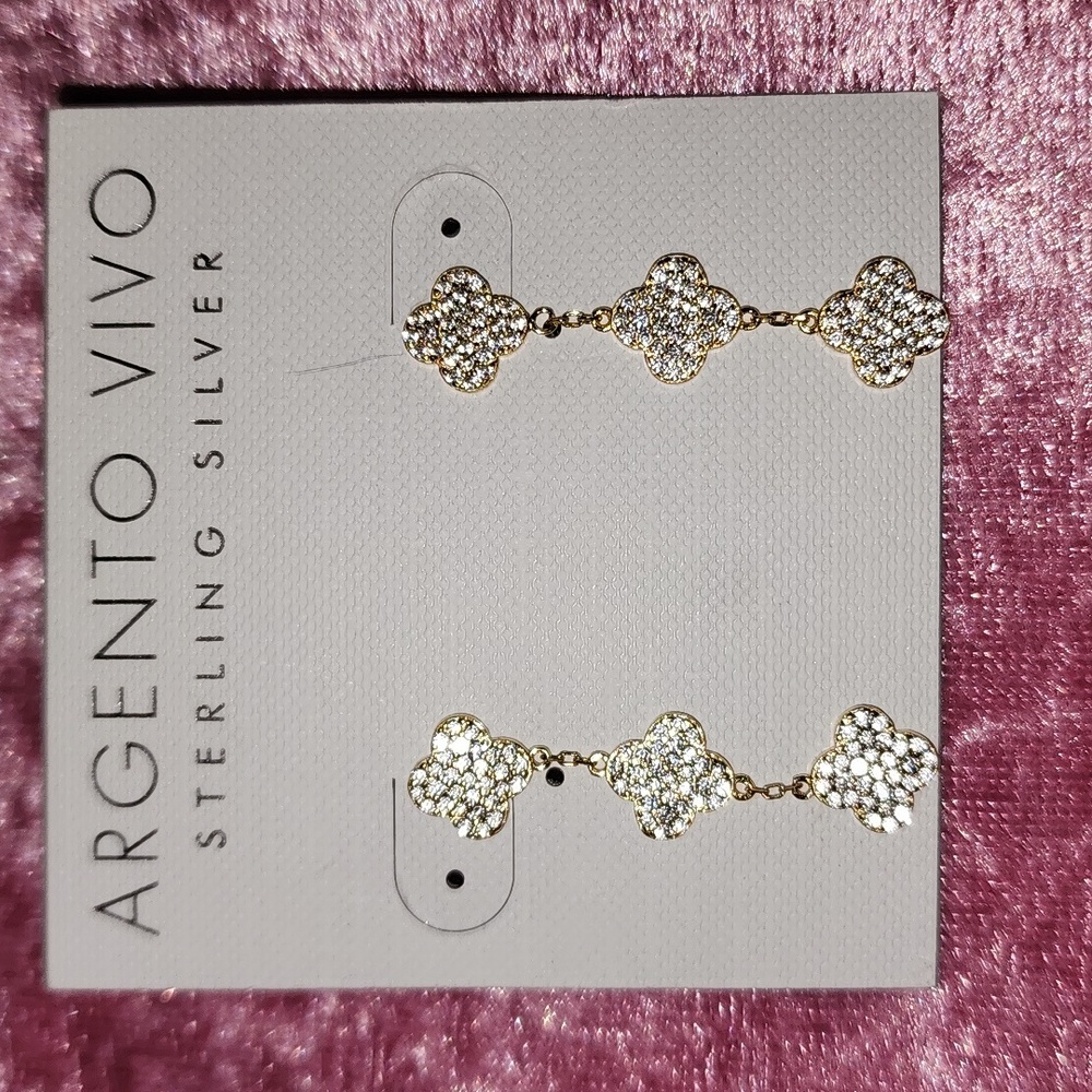 Argento Vivo Gold✨️ and Silver Quatrefoil Earrings/ NWT ✨️/ STATEMENT EARRINGS✨️